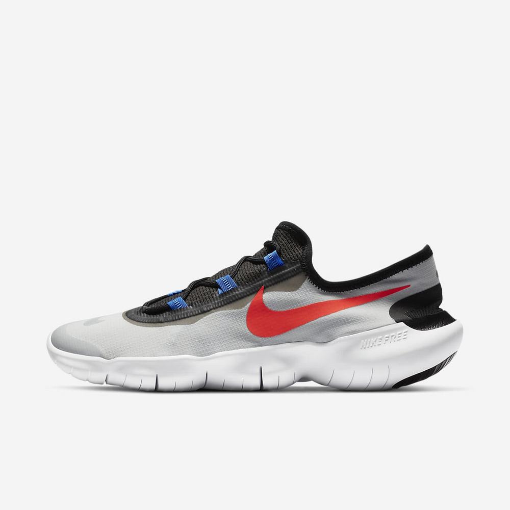 Chaussure De Running Nike Free RN 5.0 2020 Platine 4370-896 Pure Platinum/Racer Blue/Bright Crimson Homme | ZCO-00291338